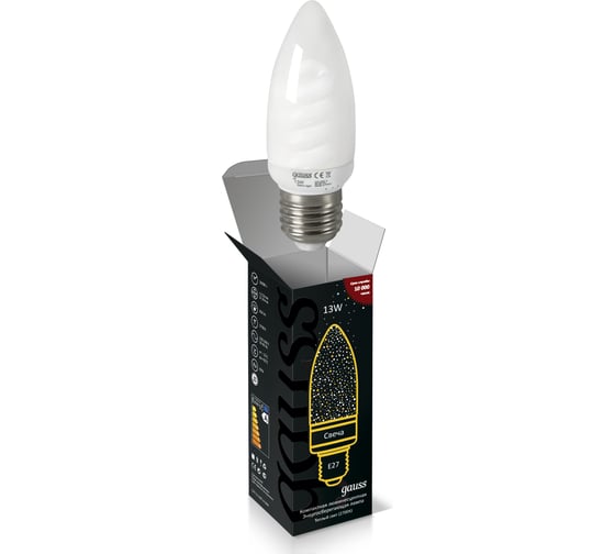 Энергосберегающая лампа Gauss Candle 13W 2700K E27 242113 1