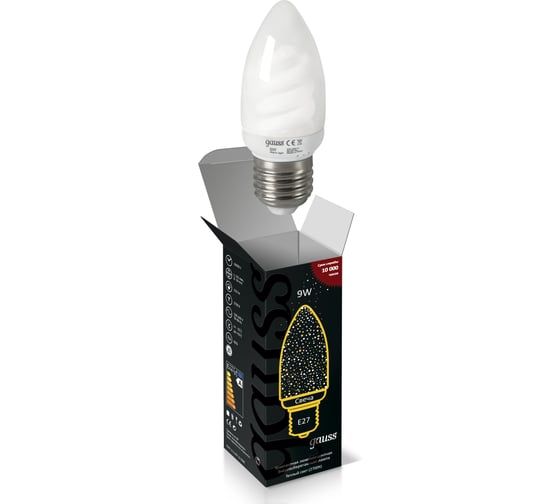Энергосберегающая лампа Gauss Candle 9W 2700K E27 242109