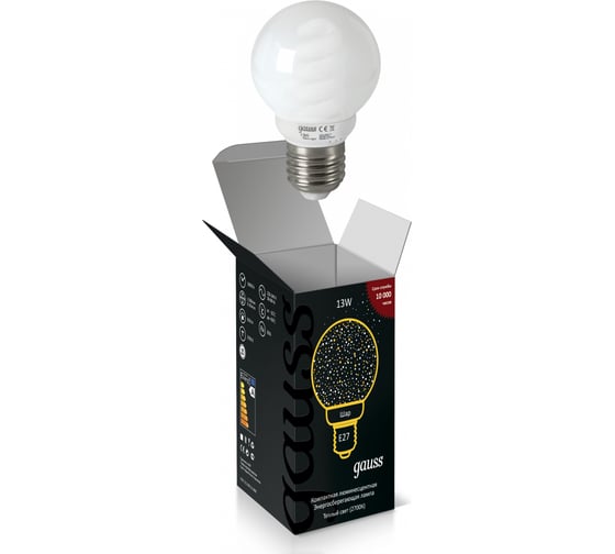 Энергосберегающая лампа Gauss Globe 13W 2700K E27 232113