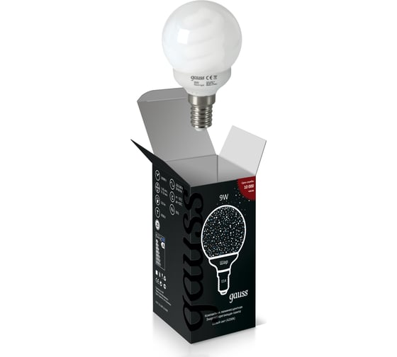 Энергосберегающая лампа Gauss Globe 9W 4200K E14 231209 1