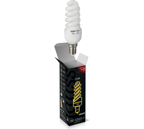 Энергосберегающая лампа Gauss Spiral T2 11W 2700K E14 171111