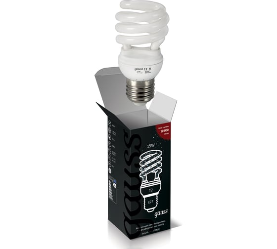 Энергосберегающая лампа Gauss Spiral T2 15W 4200K E27 172215