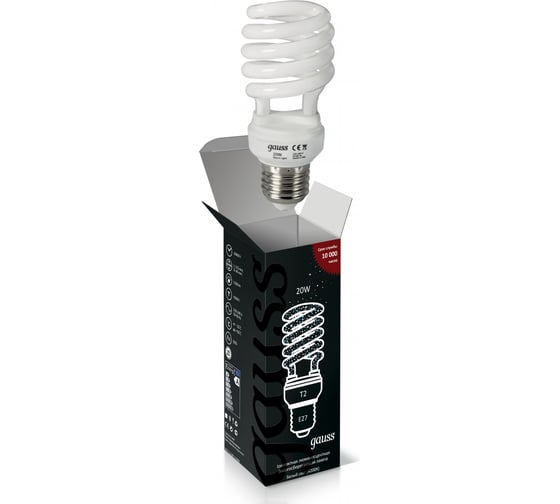 Энергосберегающая лампа Gauss Spiral T2 20W 4200K E27 172220 1