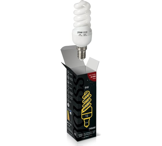 Энергосберегающая лампа Gauss Spiral T2 9W 2700K E14 171109
