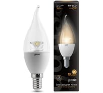 Светодиодная лампа Gauss LED Candle Tailed Crystal Clear E14 4W 2700K 104201104