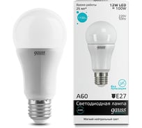 Светодиодная лампа Gauss LED Elementary Globe 12W A60 E27 4100K LD23222