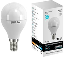 Светодиодная лампа Gauss LED Elementary Globe 6W E14 4100K LD53126