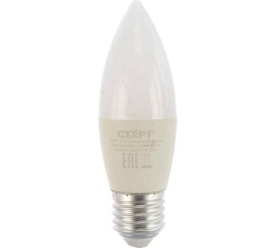 Светодиодная лампа СТАРТ в колбе свеча ECO LEDCandleE27 10*W 65