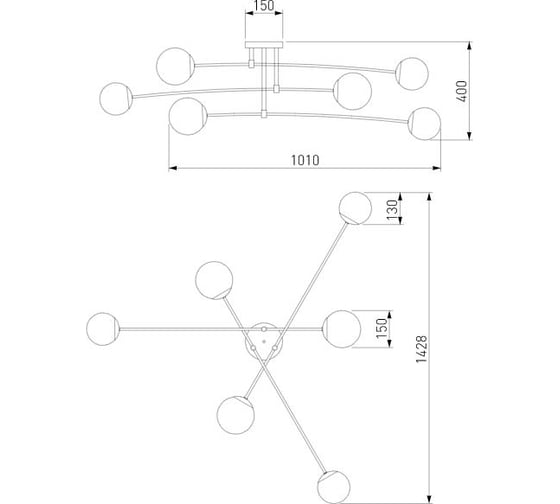 Потолочный светильник Eurosvet 30181/6 хром a062216