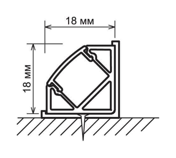 Угловой алюминиевый профиль для LED ленты Elektrostandard LL-2-ALP004 18,5mm a028280