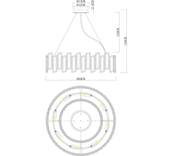 Подвесная люстра Divinare romilda 3512/17 LM-8