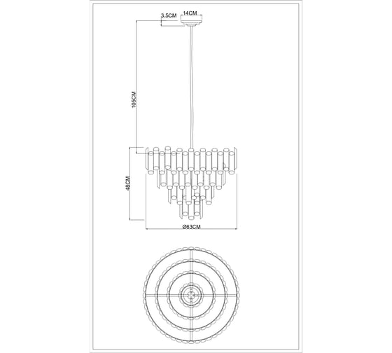 Каскадная люстра Divinare rosie 3511/02 LM-8