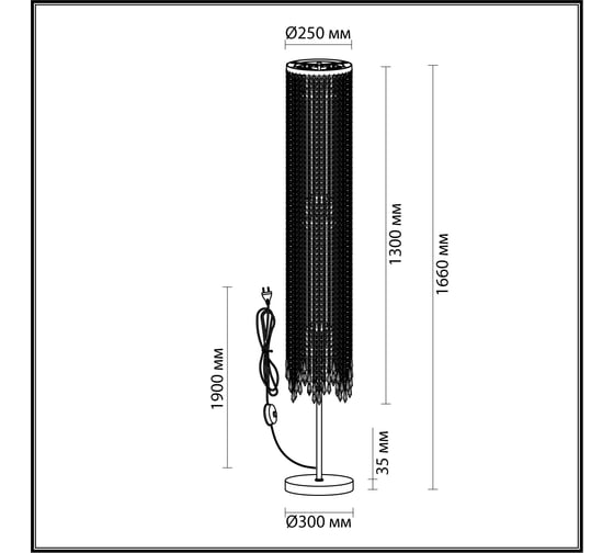 Торшер ODEON LIGHT E14 40W CHOKKA 5028_3F