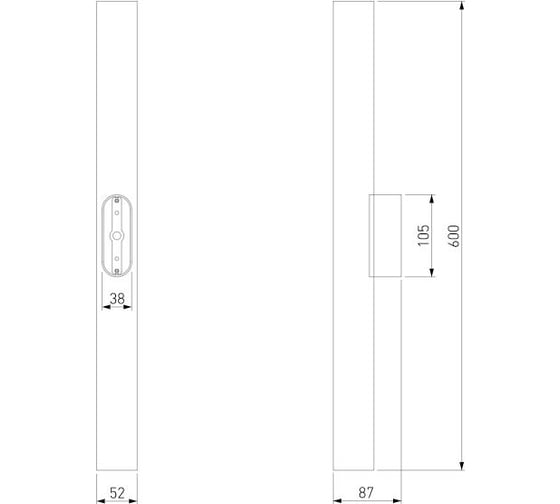 Настенный светодиодный светильник Elektrostandard langer черный a0619866