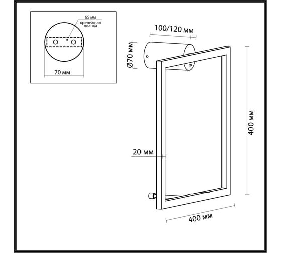 Настенный светильник ODEON LIGHT LED 1*18W OMEN 4385_18WL