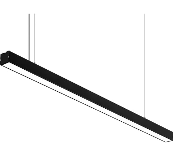 Линейный подвесной светодиодный светильник Apeyron 24Вт, ip40, 4x4х100 см, цвет - черный/ 30-10 1