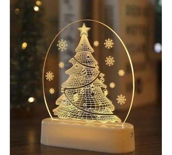 LED-светильник ZDK Homium Glow Art Елочка размер 13*3*17см теплый свет NY-LAMP04 1