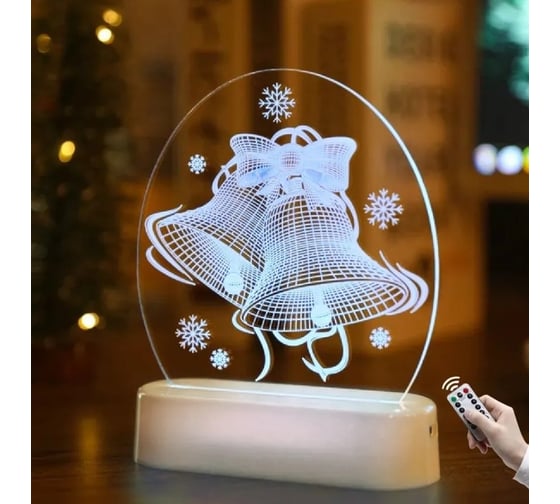 LED-светильник ZDK Homium Glow Art Колокольчики размер 13*3*17см разноцветный с пультом NY-LAMP09