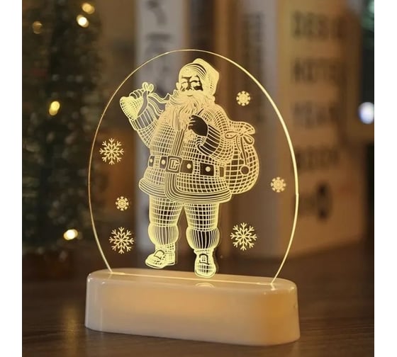 LED-светильник ZDK Homium Glow Art Санта Клаус размер 13*3*17см теплый свет NY-LAMP07 1