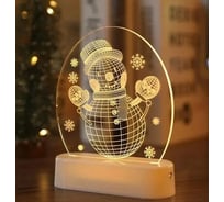 LED-светильник ZDK Homium Glow Art Снеговик размер 13*3*17см теплый свет NY-LAMP06