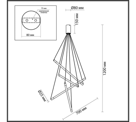 Подвесной светильник ODEON LIGHT LED 1*30W SPARKY 4369_40L