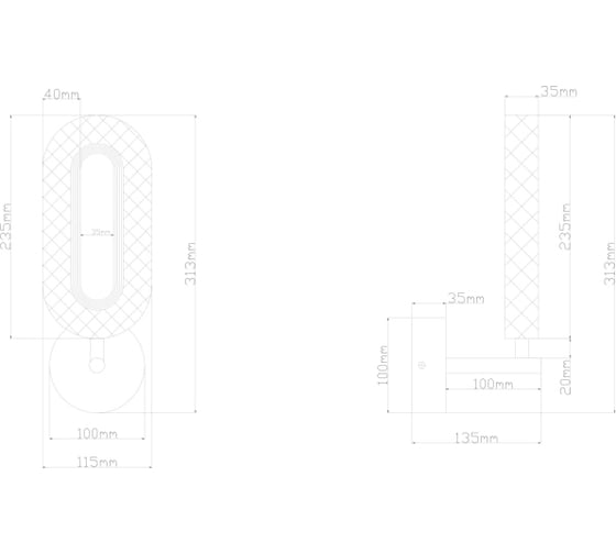 Бра ARTE LAMP ovale A2489AP-1GO
