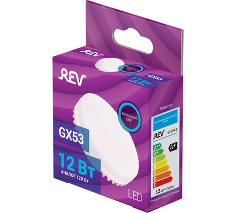 Светодиодная лампа REV таблетка GX53 12Вт 6500K 32594 3