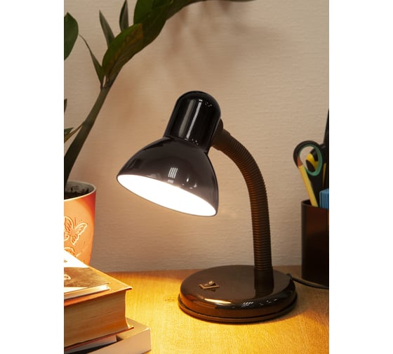 Настольный светильник GLANZEN Е27 с основанием черный DL-0001-40-R-black КА-00008681