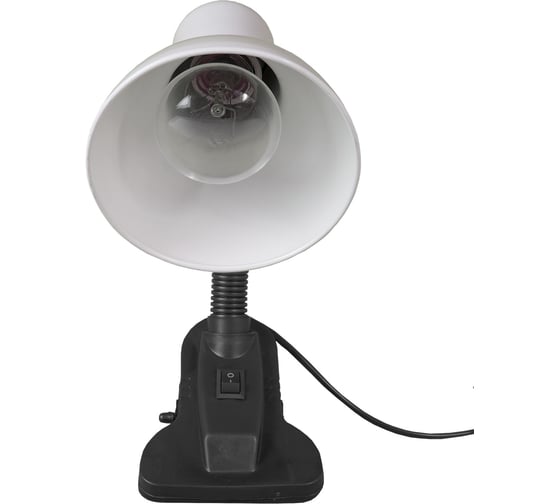 Настольный светильник GLANZEN Е27 на прищепке белый DL-0001-40-C-white КА-00008680