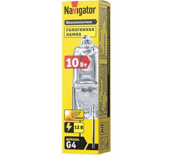 Галогенная лампа Navigator 94 209 JC 10W clear G4 12V 2000h 94209
