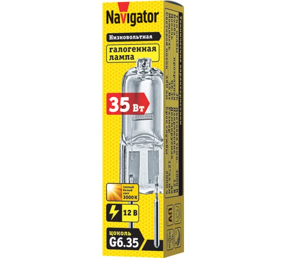 Галогенная лампа Navigator 94 211 JC 35W clear G6.35 12V 2000h 94211