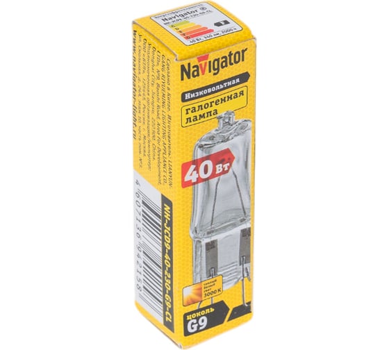 Галогенная лампа Navigator 94 215 JCD9 40Вт clear G9 230В 2000h 94215