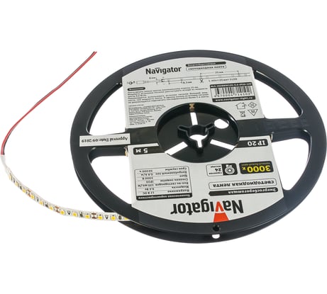 Лента Navigator СД 71 410 NLS-3528WW120-9.6-IP20-12V R5 5 м 71410