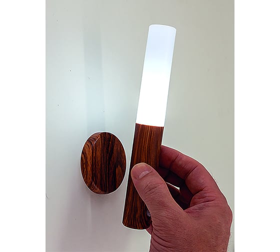 Настенный/переносной светодиодный светильник-ночник Лючия L200 Woodlight, аккумуляторный, с датчиком движения, пластик 4606400512868