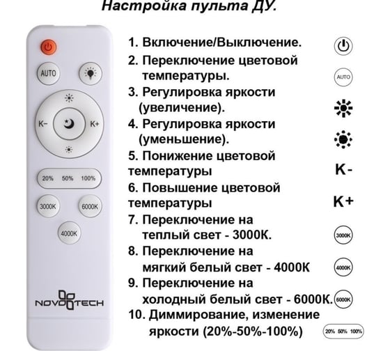 Накладной светодиодный диммируемый светильник NOVOTECH со сменой цветов 358922