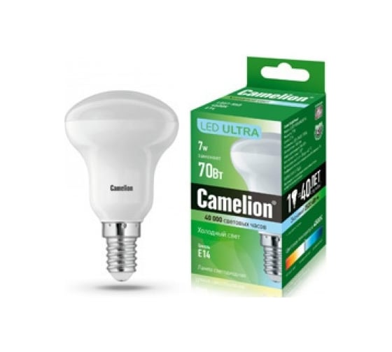 Светодиодная лампа 7Вт 220В Camelion LED7-R50/845/E14 12038