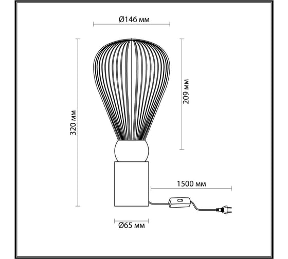Настольная лампа ODEON LIGHT E14 40W Elica 5402_1T