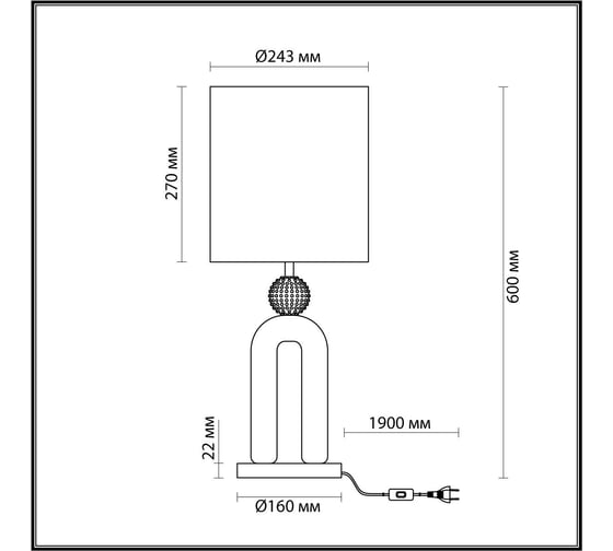 Настольная лампа ODEON LIGHT E27 60W Bagel 5410_1T