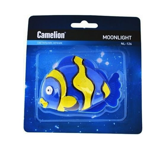 Светодиодный ночник с выключателем Рыбка 220V Camelion NL-126 11572