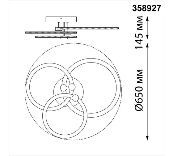 Накладной светодиодный светильник Novotech LED 45W CALM 358927