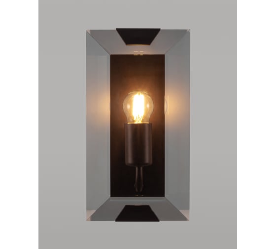 Настенный светильник Moderli Rizar 1 E27 60W черный, янтарный металл, стекло V10472-1W