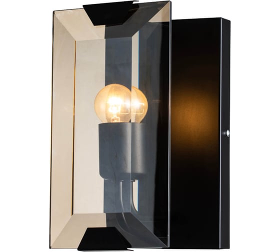 Настенный светильник Moderli Rizar 1 E27 60W черный, янтарный металл, стекло V10472-1W 1