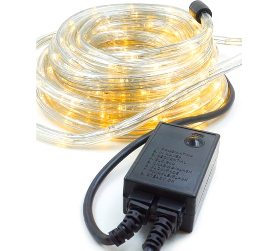 LED канат Магия праздника 10м, 24 лампочки на метр, теплый белый, IP44. мультирежим MAG-G057-240