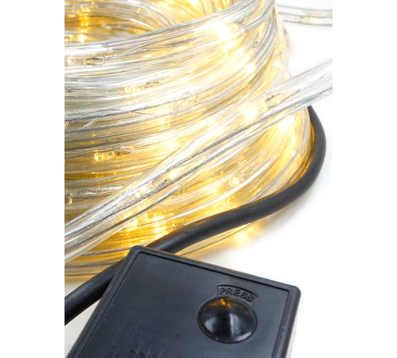 LED канат Магия праздника 10м, 24 лампочки на метр, теплый белый, IP44. мультирежим MAG-G057-240