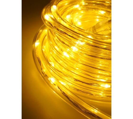 Светодиодная гирлянда Магия праздника "ДЮРАЛАЙТ", D=7мм, 100 LED, теплый белый, 5м, GS IP44, 31V, 25W, адаптер MAG-G023-100 1