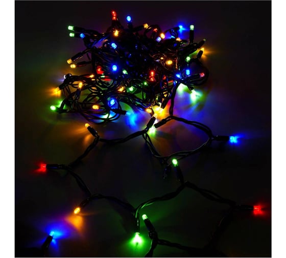 Уличная электрогирлянда Золотая сказка Heavy Rain, IP65, 100 LED, 10 м, мультицветная, 591297