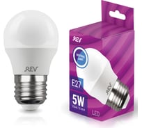 Светодиодная лампа LED G45 E27 5Вт 4000K REV 32263 4