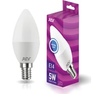 Светодиодная лампа LED С37 E14 5Вт 4000K REV FROST 32272 6