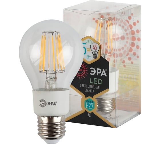Светодиодная лампа ЭРА F-LED A60-5w-827-E27 Б0012535
