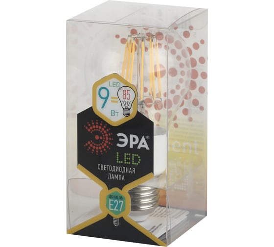 Светодиодная лампа ЭРА F-LED A60-9w-827-E27 Б0012537